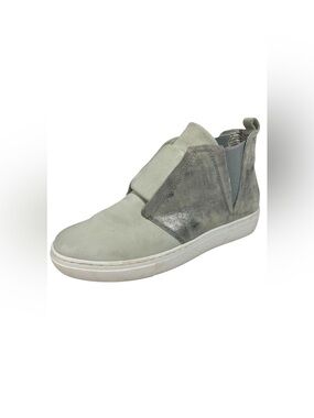 Miz Mooz Laurent Chelsea Sneaker Shoes Womens 38 7.5-8 Light Grey Leather